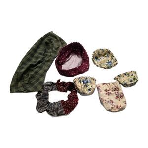 Lot Of Longaberger Basket Liners Garter Variety 7 Plaid Floral Patriotic Rose